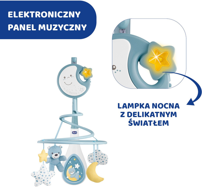 Мобіль на ліжечко 3в1 Chicco Next2Dreams Блакитний (8058664089772) - зображення 5
