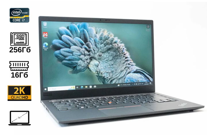 Ноутбук Lenovo ThinkPad X1 Carbon 8 i7-10610U 16RAM 256SSD QHD/2K IPS 14” Б/В - Фото 1 Ноутбук Lenovo ThinkPad X1 Carbon 8 i7-10610U 16RAM 256SSD QHD/2K IPS 14” Б/В - зображення 1