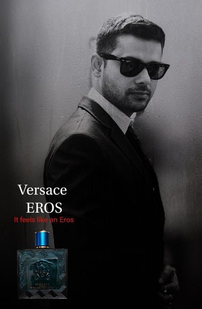 Zestaw męski Versace Eros Woda perfumowana 100 ml + Woda perfumowana 10 ml + Kosmetyczka (8011003885237) - obraz 2