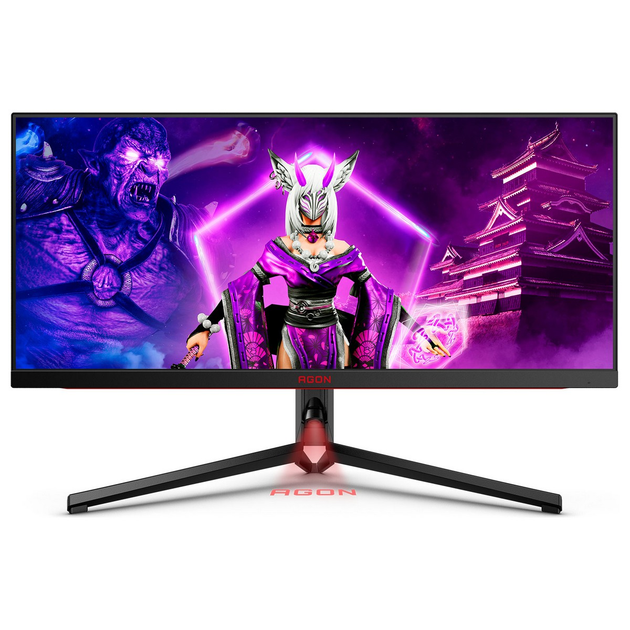 TFT 34" AOC AGON AG344UXM, WQHD, IPS, MiniLED, 170Гц, 1мс, 2xHDMI, 2xDP, USB-C, USB-hub, HAS, цв - изображение 1