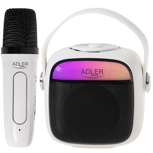 Набір для караоке Adler AD 1199 USB AUX Bluetooth Білий - зображення 2