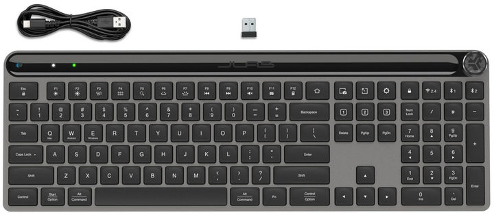 Бездротова клавіатура JLab Epic Bluetooth/Wireless Black (IEUKEPICKEYRBLK - зображення 4