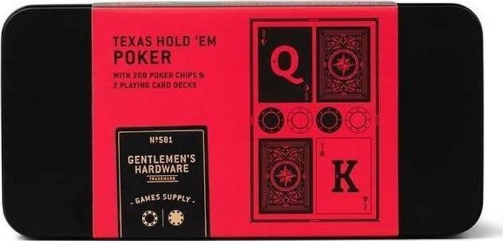 Zestaw do gry w pokera Gentlemen's Hardware Poker in a Tin (0840214800122) - obraz 1