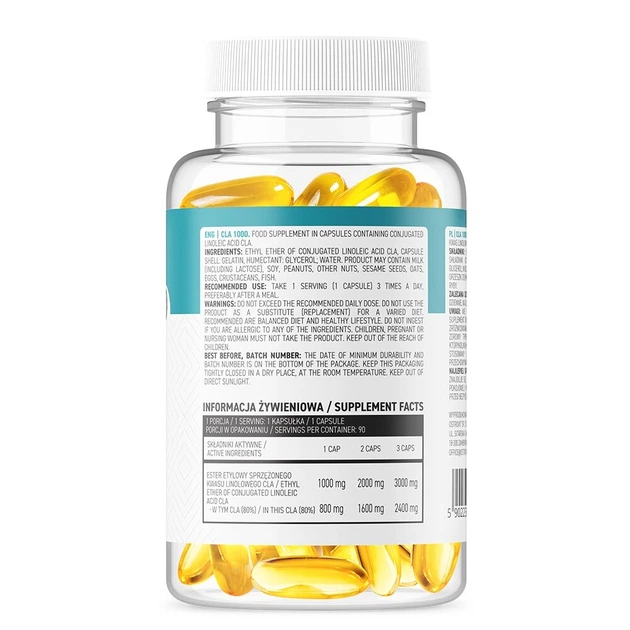 Жиросжигатель OstroVit CLA 1000, 90 капсул - изображение 2