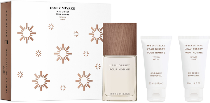 Zestaw męski Issey Miyake L'eau D'issey Pour Homme Vetiver Woda toaletowa 50 ml + Żel pod prysznic 2 x 50 ml (3423222092818) - obraz 1