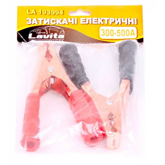 Зажим крокодил LAVITA 300-500 А комплект 2 шт (LA 193994) - изображение 2