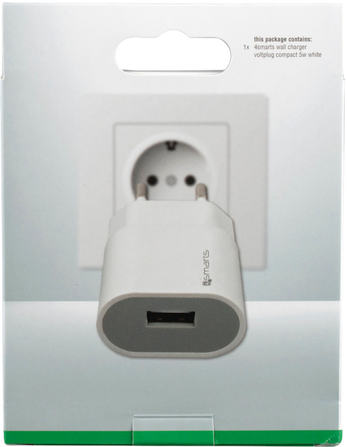 Мережевий зарядний пристрій 4smarts VoltPlug Compact 5W White (4250774983405) - зображення 6