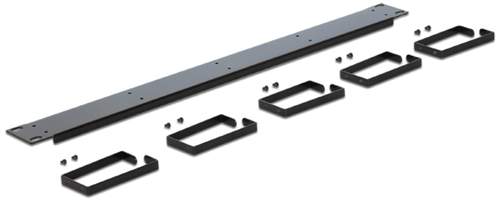 Кабельний органайзер Delock 19" 1U Black (4043619424962) - зображення 3