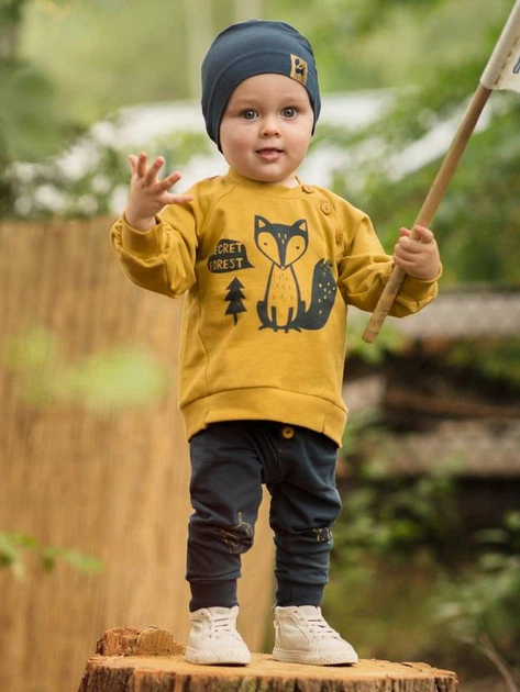 Bluza bez kaptura chłopięca Pinokio Secret Forest 104 cm Żółta (5901033253065) - obraz 3