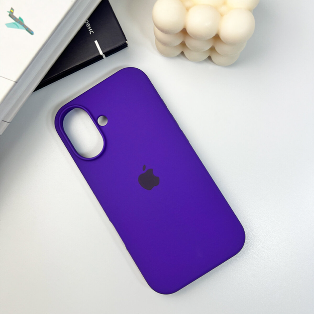 Защитный чехол-накладка Silicone Full Case AA Open Cam для Apple iPhone 16 Amethist (FullOpeAAi16-54) - изображение 4