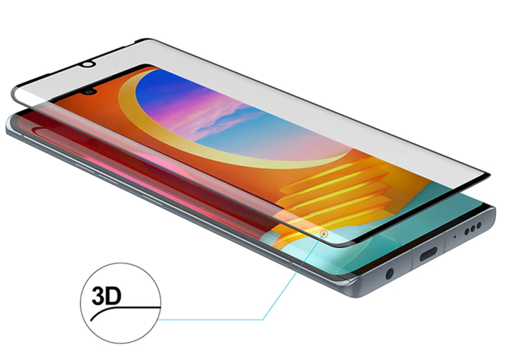 Захисне скло 2шт CDK для LG G9 Velvet 5G (LM-G900) | Full Glue 3D (017300) (black) - зображення 2