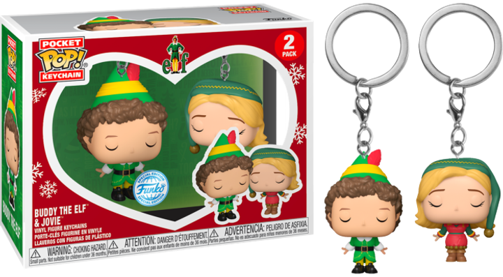 Brelok Funko Pocket Pop Keychain Elf - Buddy & Jovie 2-pack (0889698739214) - obraz 2