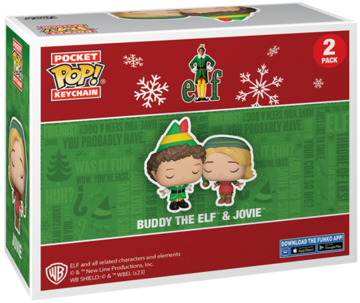 Brelok Funko Pocket Pop Keychain Elf - Buddy & Jovie 2-pack (0889698739214) - obraz 4