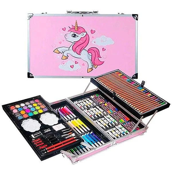 Набор для детского творчества и рисования Painting Set 145 предметов Розовый - Фото 1 Набор для детского творчества и рисования Painting Set 145 предметов Розовый - изображение 1
