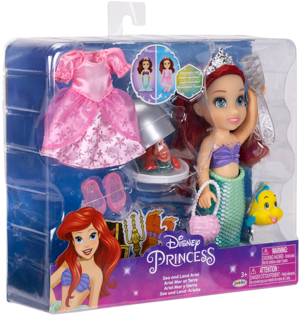 Lalka z akcesoriami Jakks Pacific Disney The Little Mermaid Land and Sea Ariel 15 cm (0192995233805) - obraz 2