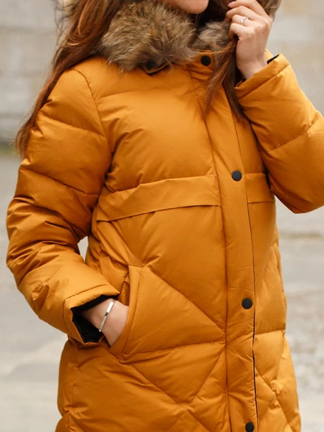 Kurtka parka damska zimowa PERSO BLH919079F XL Żółta (5905080208658) - obraz 4