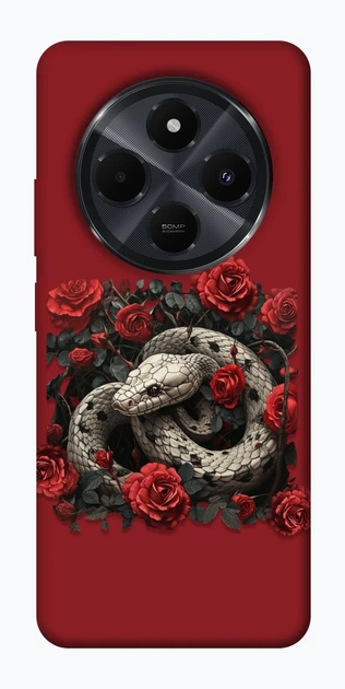 Чохол Roses snake для Xiaomi Redmi 14C - Фото 1 Чохол Roses snake для Xiaomi Redmi 14C - зображення 1