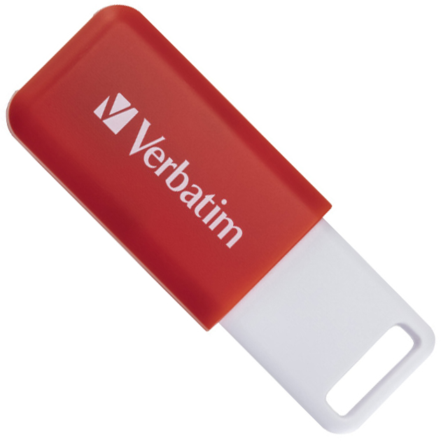 Pendrive Verbatim DataBar 16GB USB 2.0 Red (49453) - obraz 1