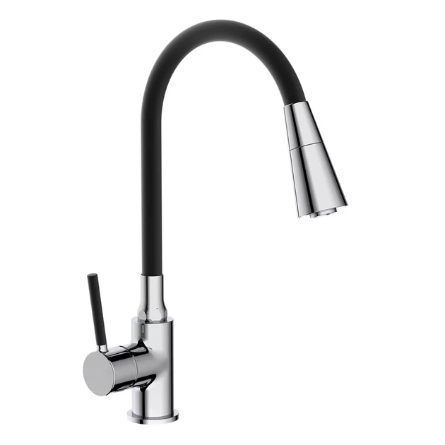 Кухонный смеситель c гибким изливом Frap F4044 чёрный - Фото 1 Кухонный смеситель c гибким изливом Frap F4044 чёрный - изображение 1