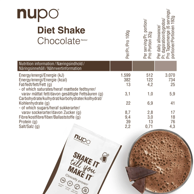 Shake Nupo Diet Chocolate 12 porcji (5715667776520) - obraz 2