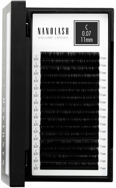 Sztuczne rzęsy Nanolash Volume 0.07 C 11 mm (5905997306188) - obraz 1