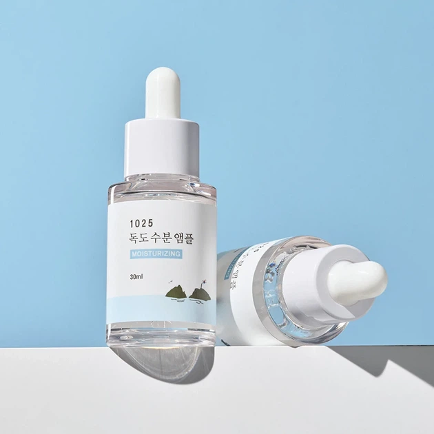 Увлажняющая сыворотка для чувствительной кожи Round Lab 1025 Dokdo Moisturizing Ampoule 30ml - изображение 2