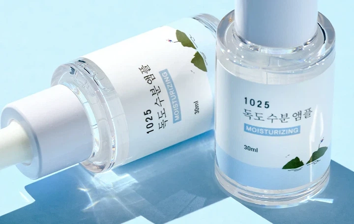 Увлажняющая сыворотка для чувствительной кожи Round Lab 1025 Dokdo Moisturizing Ampoule 30ml - изображение 3