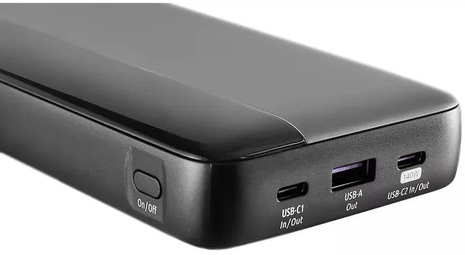 УМБ Intenso HE25000 25000 mAh 140W PD+QC3.0 Gray/Black (7350060) - зображення 3