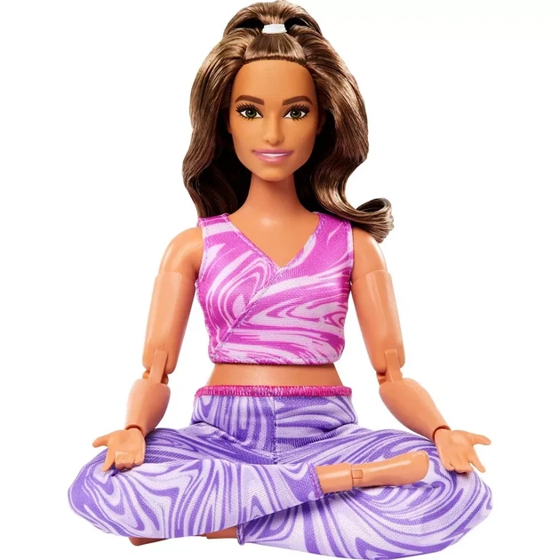 Кукла Барби Barbie Made to Move Brunette Fashion Doll with Curvy Body - Фото 2 Кукла Барби Barbie Made to Move Brunette Fashion Doll with Curvy Body - изображение 2