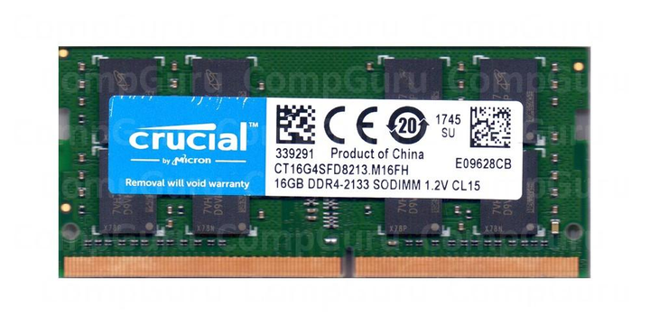 Оперативна пам'ять для ноутбука Crucial DDR4 16GB 2133MHz SO-DIMM PC4-2133 БВ (CT16G4SFD8213) - зображення 1