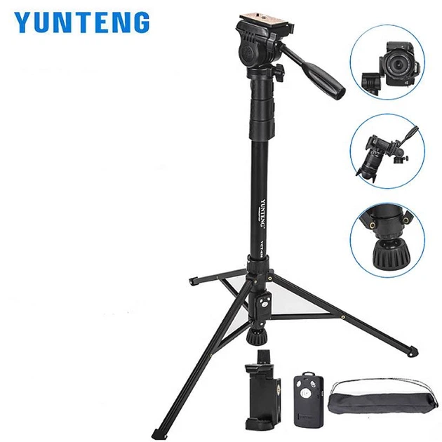 Штатив для телефону, камери, світлодіодного кільця, Yunteng VCT-638 61-180 см - Фото 4 Штатив для телефону, камери, світлодіодного кільця, Yunteng VCT-638 61-180 см - зображення 4