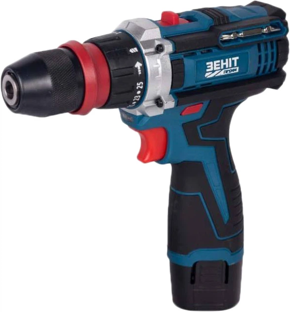 Аккумуляторный шуруповерт Зенит Профи ЗПША-12/20 DFR 2А 2