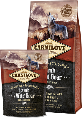 Карнілав корм сухий для дорослих собак усіх порід Carnilove Adult Lamb and Wild Boar з ягнятиною та диким кабаном, 12 кг + Подарунок 2шт Carnilove Adult Lamb and Wild Boar з ягнятиною та диким кабаном, 1,5кг - зображення 3