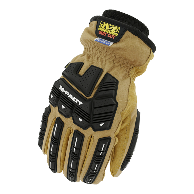 Рукавички тактичні зимові Mechanix Wear Coldwork Waterproof Leather M-Pact Driver F9-360 Gloves Tan/Black 2XL (LDMP-XW75) - изображение 1