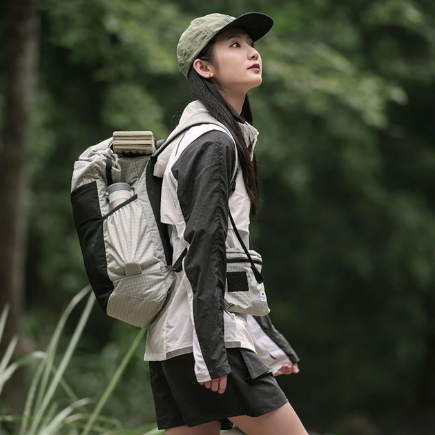Рюкзак туристичний Naturehike NH20BB206, 20 л, графіт в клітинку - изображение 6