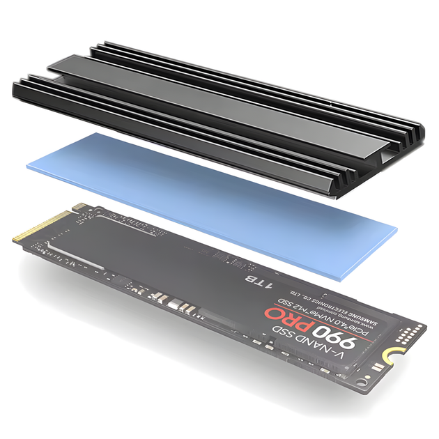 Радиатор охлаждения Teucer для SSD M.2 NVMe 2280 для PS5 PC ноутбука - изображение 1