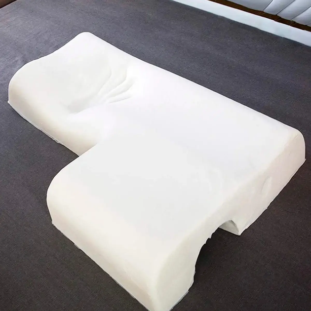 Подушка ортопедическая Supretto Левая пена с памятью 65х50 см для пар с выемкой для руки (9074-0002) - изображение 7
