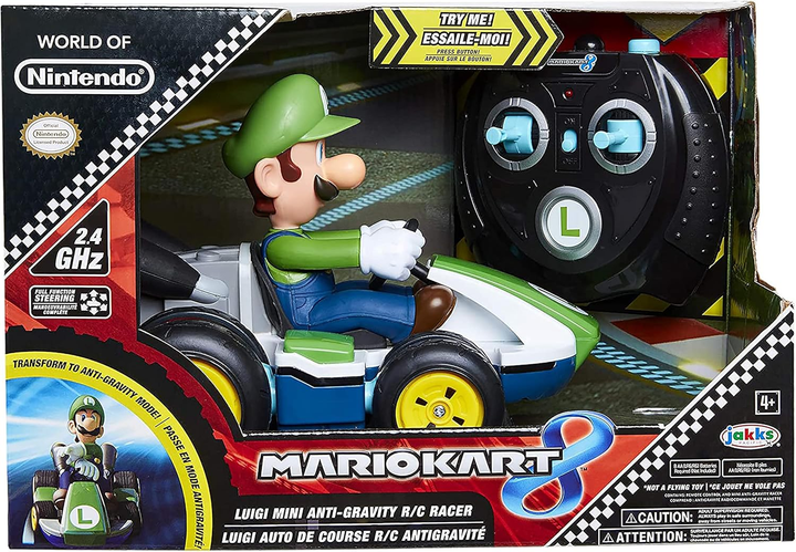 Машинка на радіокеруванні Jakks Pacific Nintendo Mario Kart 8 Luigi Mini RC Racer (0039897089881) - зображення 1