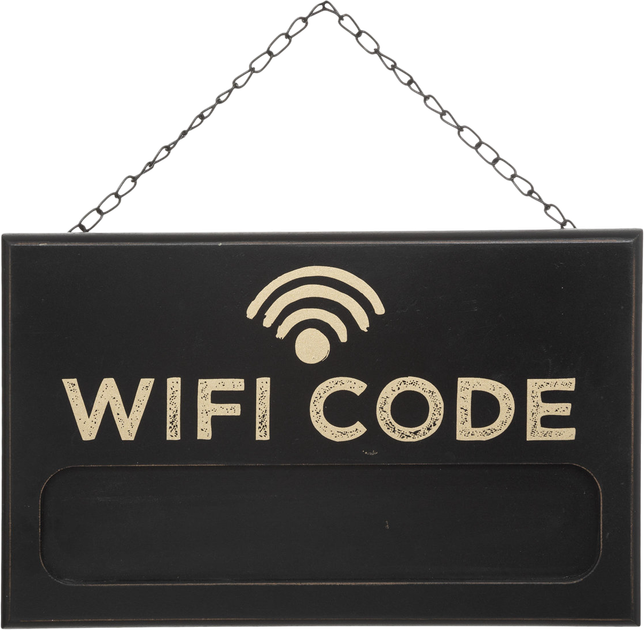 Крейдяна дошка Atmosphera Wifi Code чорна 35 x 22 см (3560231632229) - зображення 1