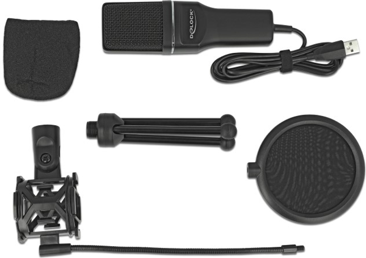 Мікрофон Delock USB Condenser Microphone Set (4043619663316) - зображення 3
