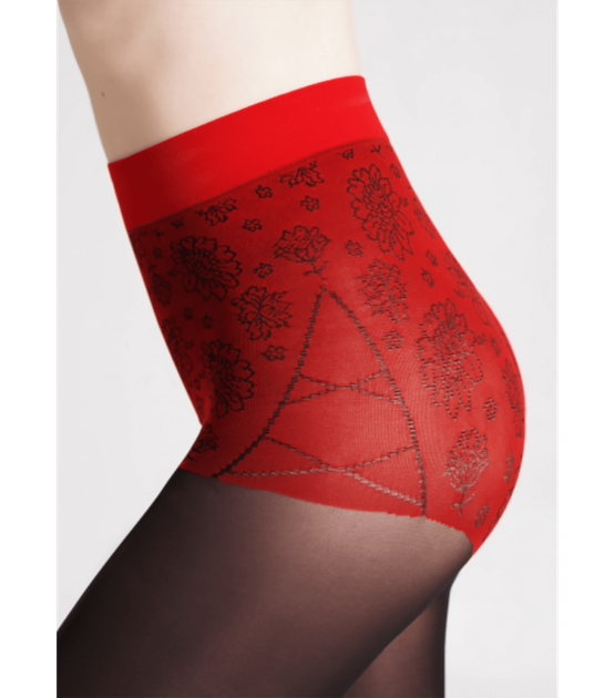 Колготки в цветочный узор SAPPHIRE 40 - Giulia - SAPPHIRE 40 - 2-S - Nero/Salsa - Фото 3 Колготки в цветочный узор SAPPHIRE 40 - Giulia - SAPPHIRE 40 - 2-S - Nero/Salsa - изображение 3