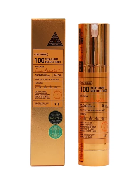 Сыворотка-бустер а для лица с микроиглами и витамином С VT Cosmetics Vita-light Reedle Shot 100, 50 мл - изображение 3