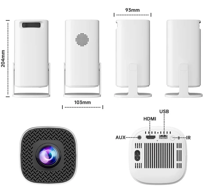 Смарт проєктор P30 Max 4K WiFi з 2 джойстиками 64Gb Android 11 - Фото 4 Смарт проєктор P30 Max 4K WiFi з 2 джойстиками 64Gb Android 11 - зображення 4