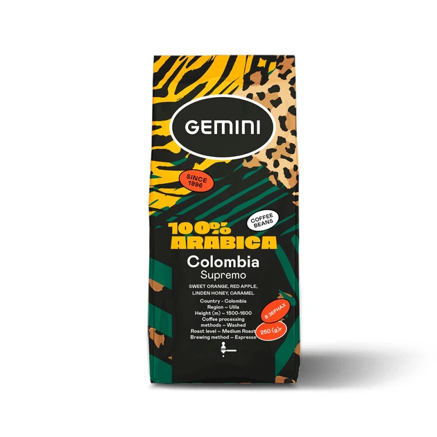 Кава в зернах Colombia Supremo 250 г - Фото 1 Кава в зернах Colombia Supremo 250 г - изображение 1