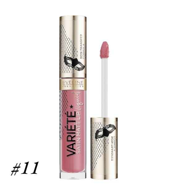 Помада рідка матова з гіалуроновою кислотоEVELINE VARIETE PERFECT MATTE LIP INK N 11 7309 - Фото 1 Помада рідка матова з гіалуроновою кислотоEVELINE VARIETE PERFECT MATTE LIP INK N 11 7309 - изображение 1