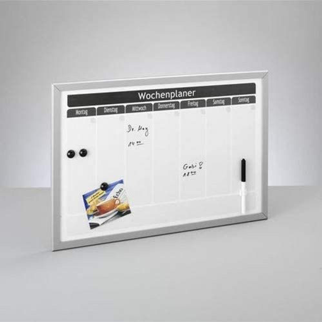 Магнітна дошка Zeller Wochenplaner з 3 магнітами 60 x 40 см (4003368115153)  - зображення 3