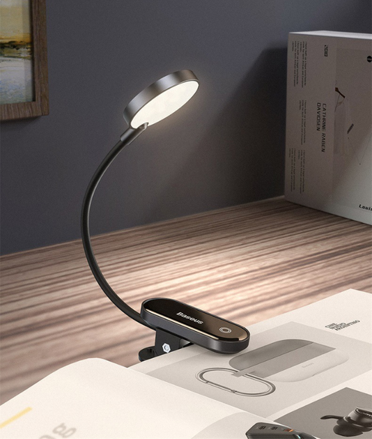 Лампа на клипсе Baseus Comfort Reading Mini Clip Lamp (DGRAD-0G) - изображение 5
