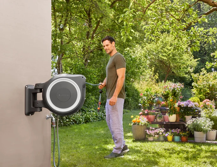 Bęben ogrodowy z wężem Gardena Hose Box RollUp XL 35 m (4078500052078) - obraz 3