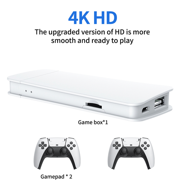 Игровая консоль приставка M8 Pro 4K с двумя джостиками и играми - изображение 4