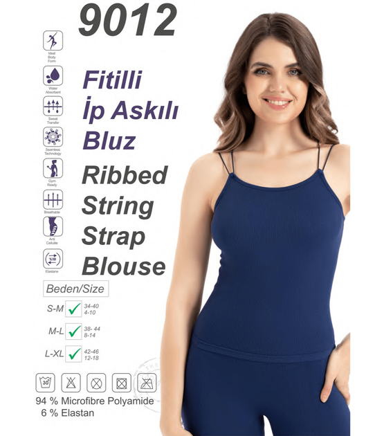 Женская бесшовная майка на тонких бретельках Formeasy - Formeasy - 9012 - L/XL - Yesil/Green - изображение 3